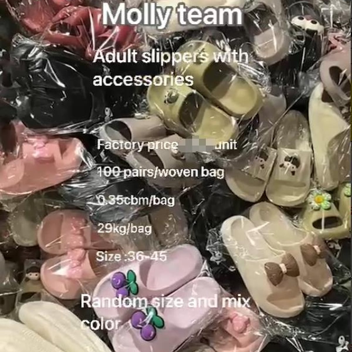 Adult Slippers with Accessories